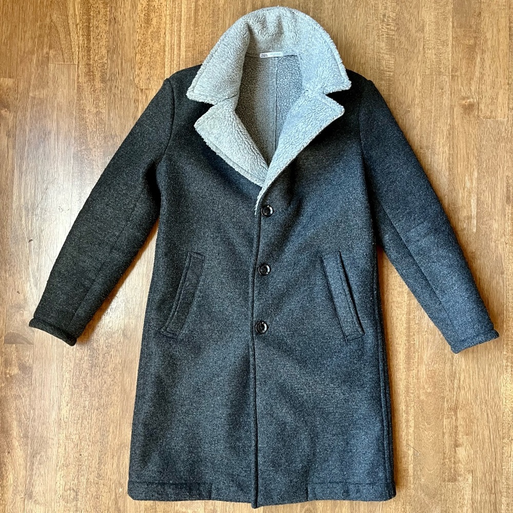 Zara Fleece Lined Overcoat